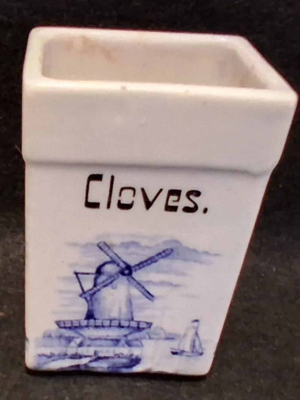 Rare (1920s-40s) Vintage Delftware Cloves Spice Jar Replacement Made in Germany